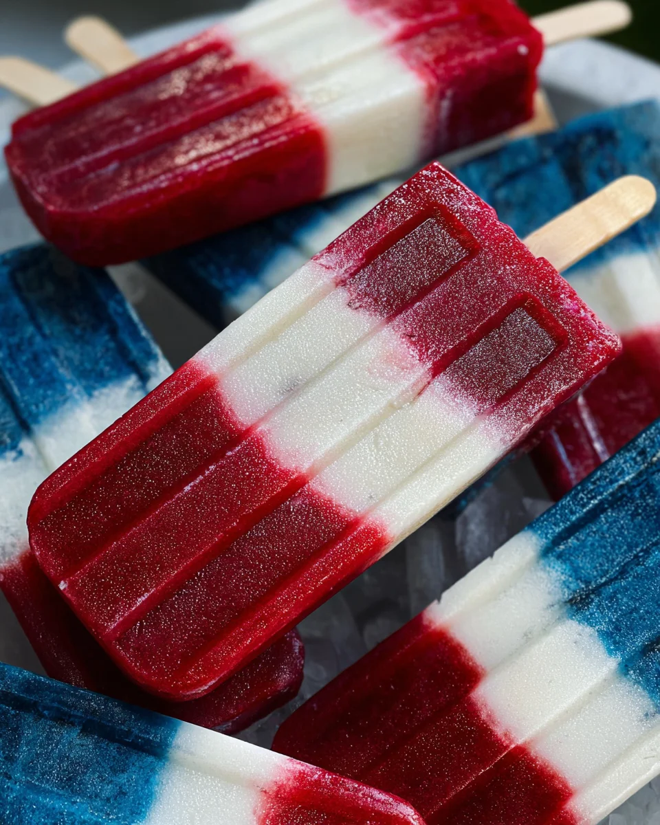 Red White and Blue Popsicles