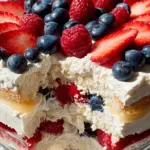Red, White and Blue Strawberry Shortcake Trifle