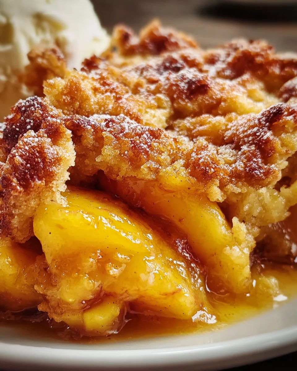 Ridiculously Easy Peach Cobbler