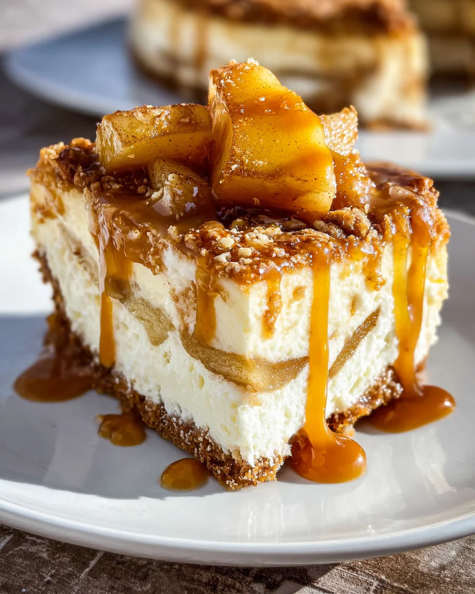 Salted Caramel Apple Pie Cheesecake