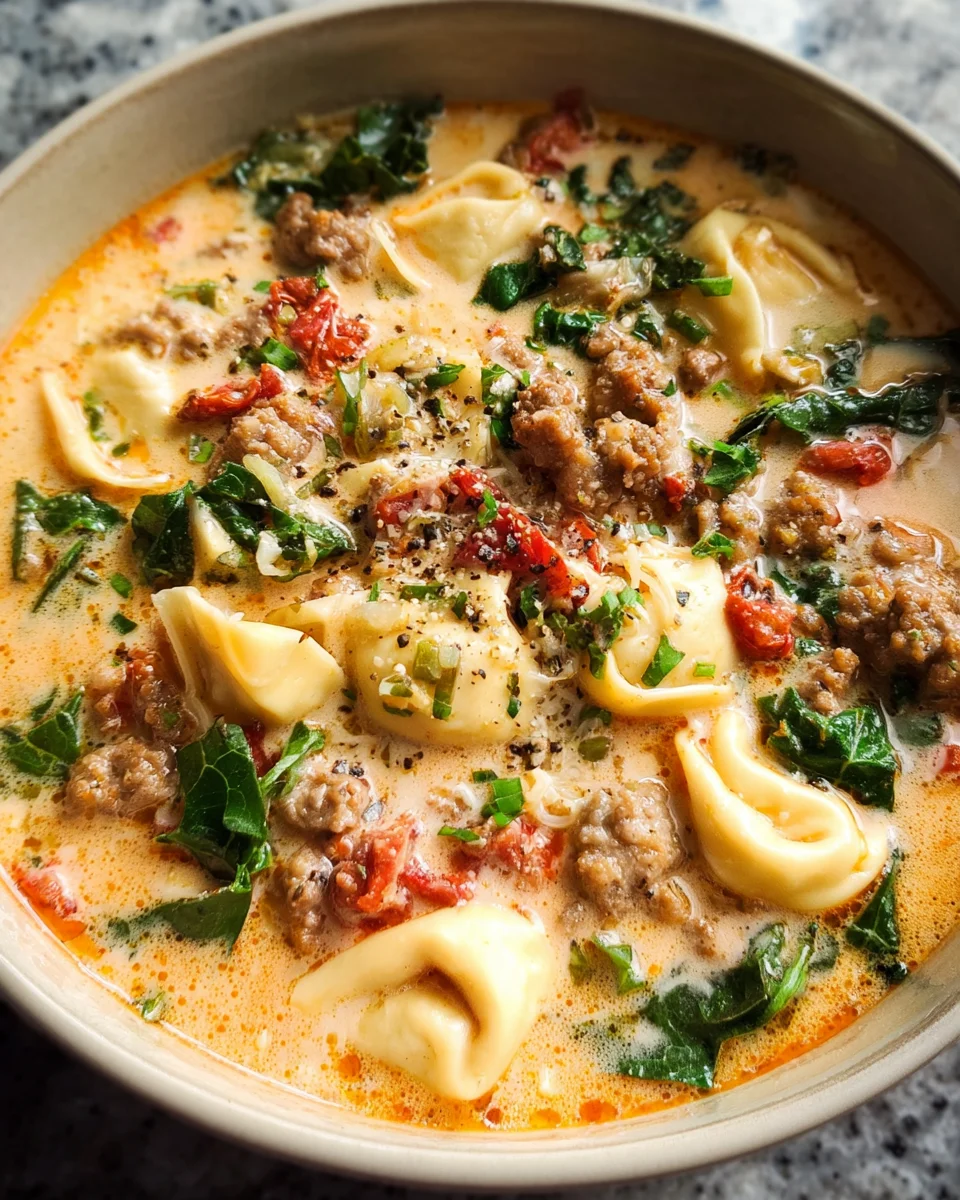 Sausage Tortellini Soup