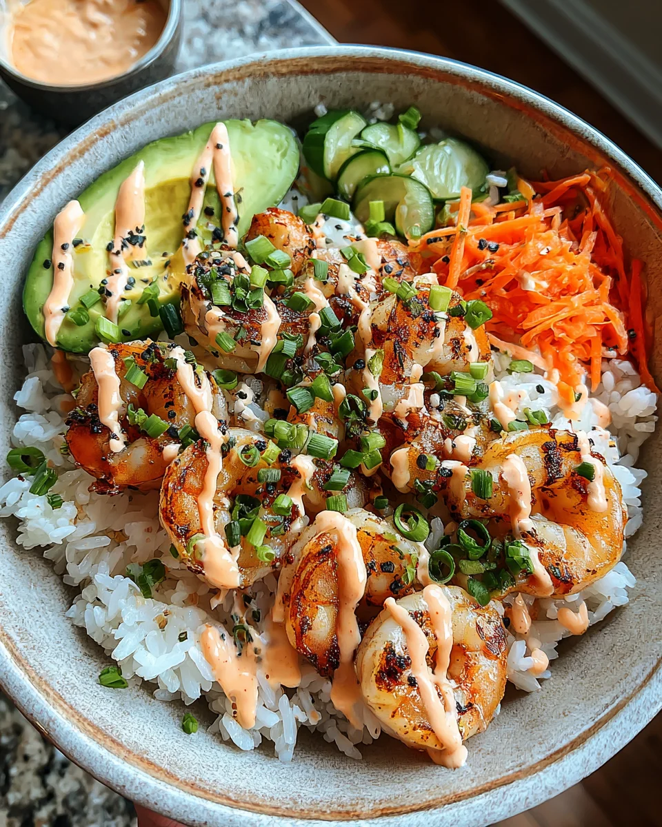 Shrimp Rice Bowls with Spicy Mayo