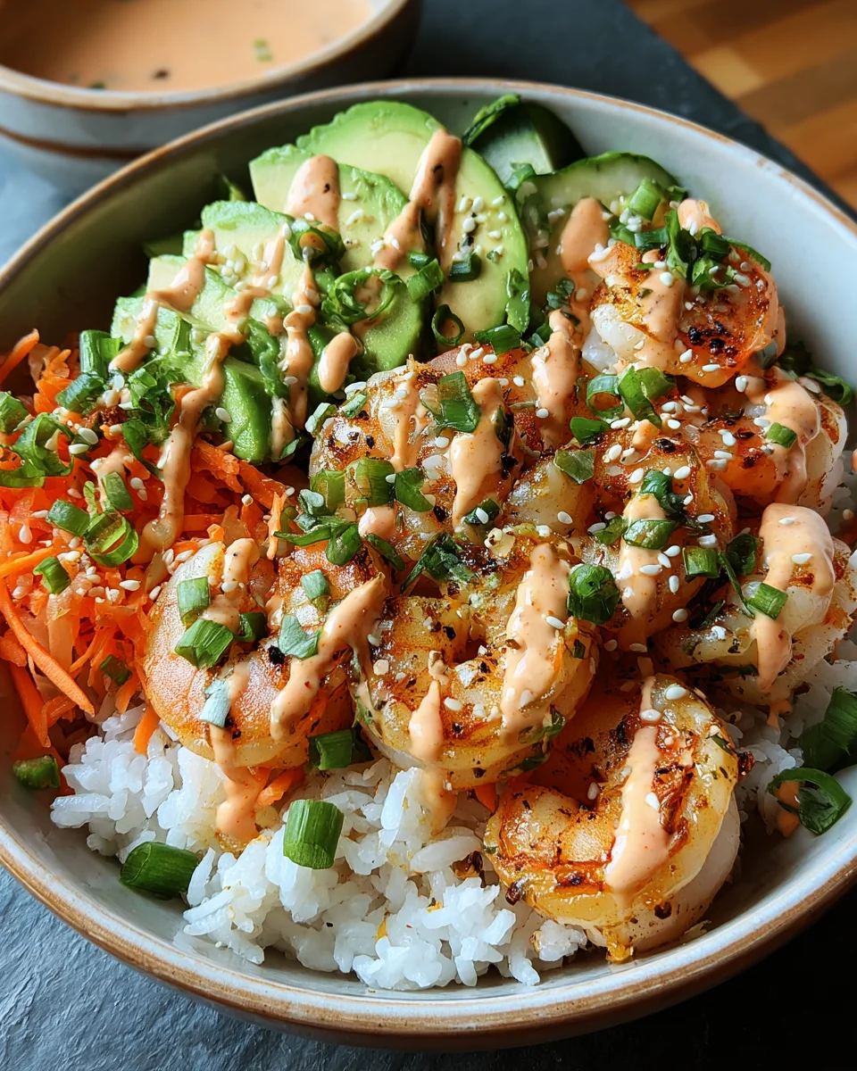 Shrimp Rice Bowls with Spicy Mayo