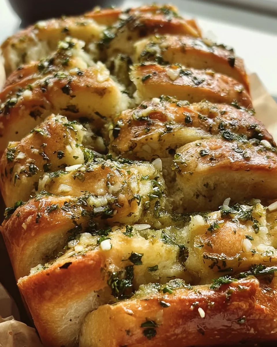 Sourdough Discard Garlic Pull Apart Bread