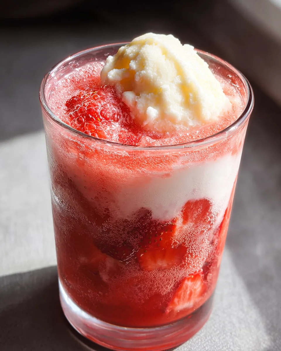 Sparkling Strawberry Float