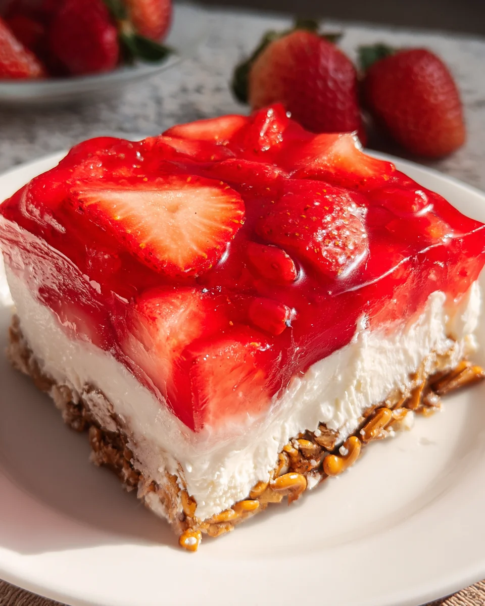 Strawberry Pretzel Jello Salad