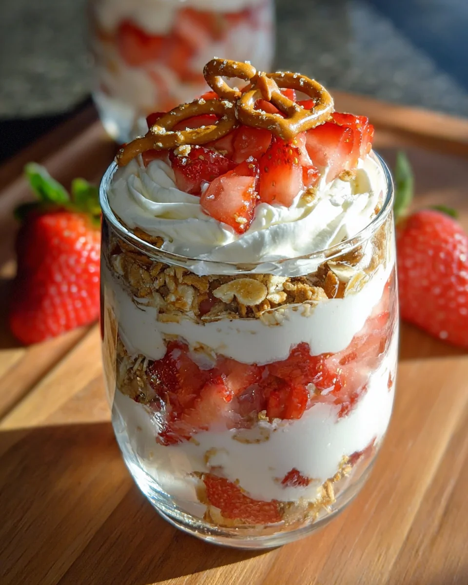 Strawberry Pretzel Salad Parfaits
