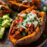 Turkey Taco Stuffed Sweet Potatoes
