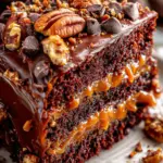 Turtle Caramel Cake