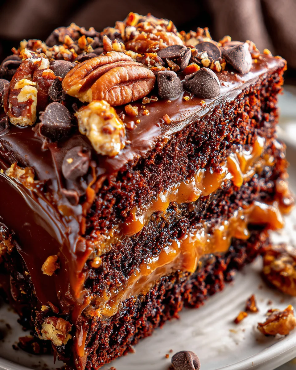 Turtle Caramel Cake