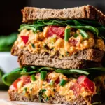 Vegan Buffalo Chickpea Salad Sandwich