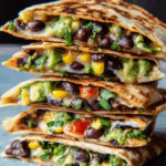 Vegan Quesadillas with Black Beans and Avocado
