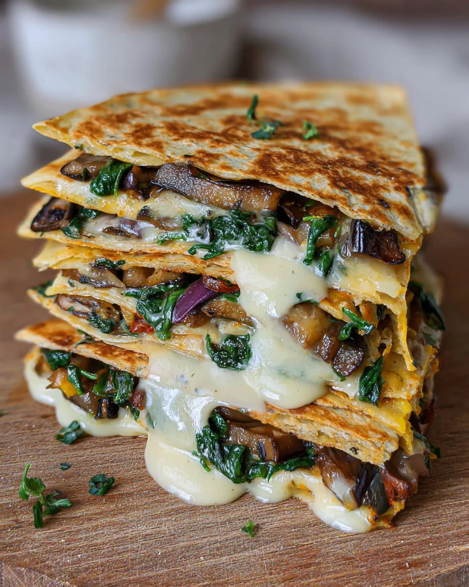 Vegan Spinach Quesadillas