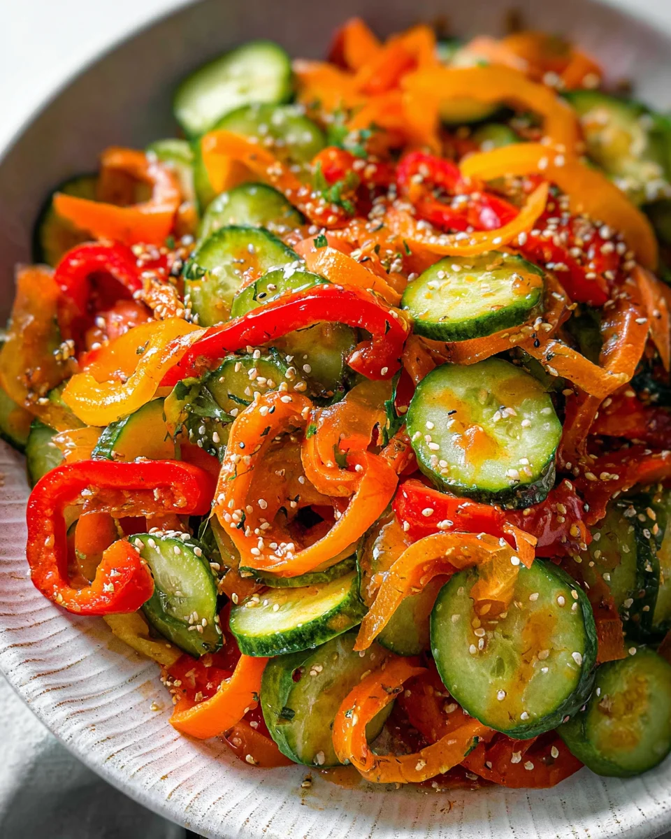Viral Cucumber Pepper Salad
