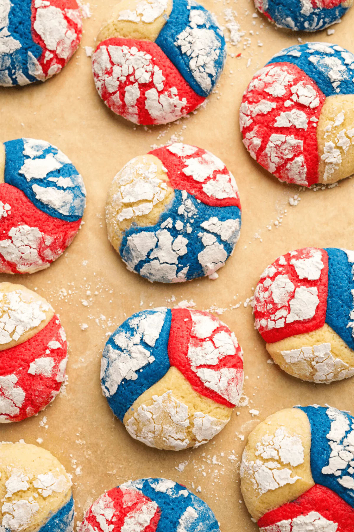 4th of July Crinkle Cookies