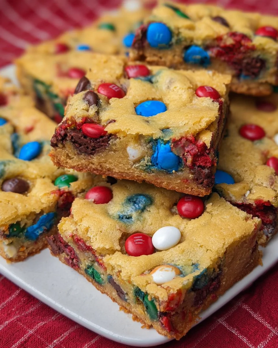 4th of July Cake-Mix Cookie Bars