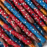 4th of July Chocolate Covered Pretzel Rods