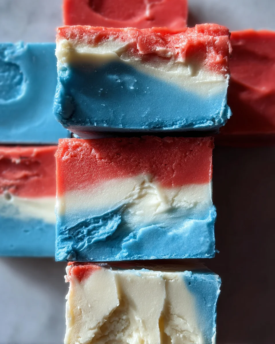 4th of July Tie Dyed Fudge