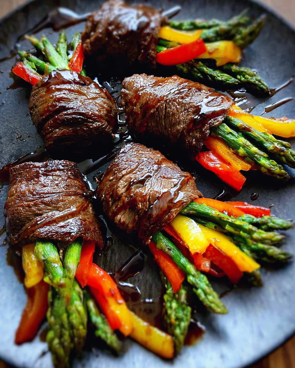 Air Fried Steak and Asparagus Bundles