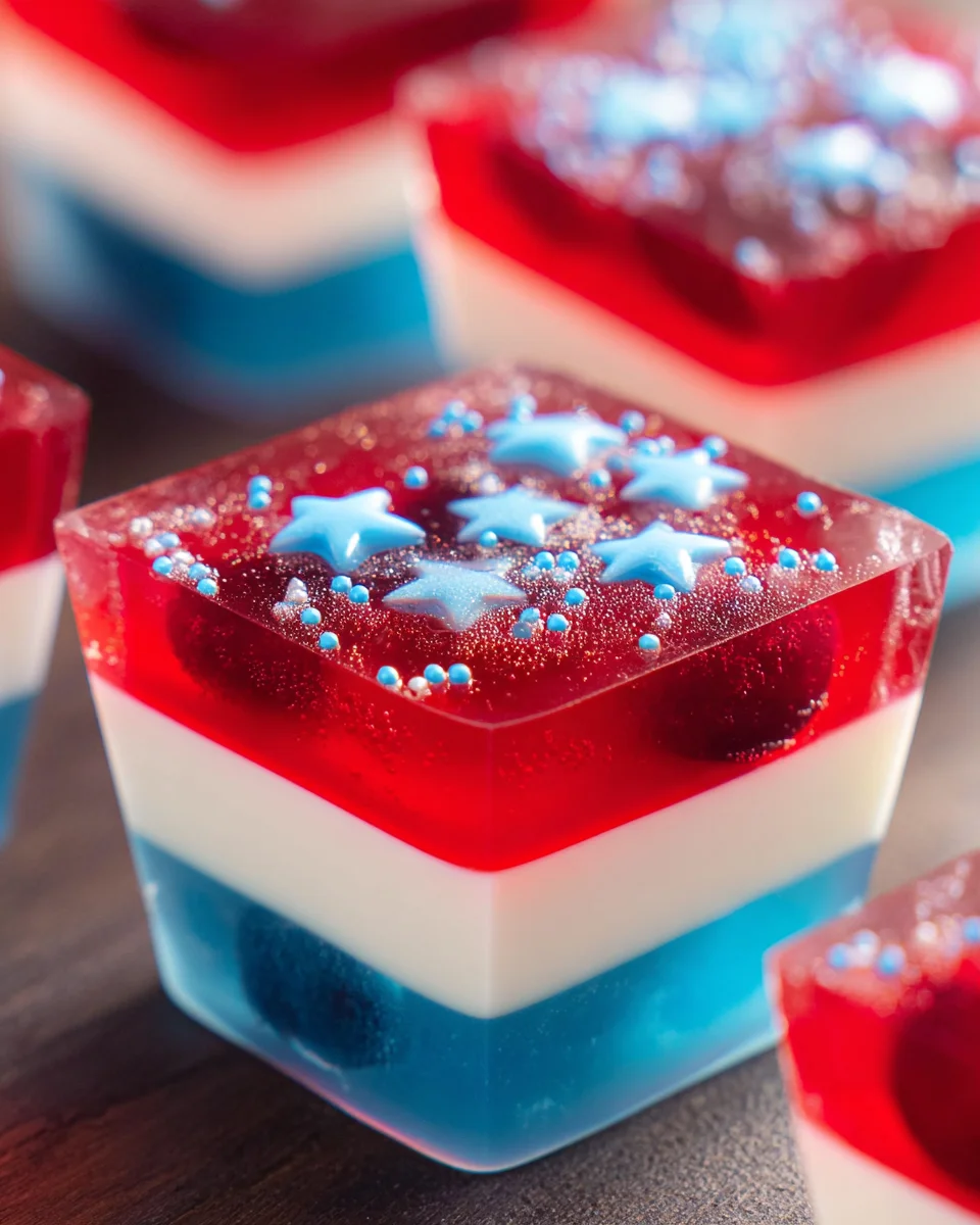 American Flag Jello Shots