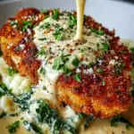 Crispy Parmesan Chicken with a Rich Garlic Sauce