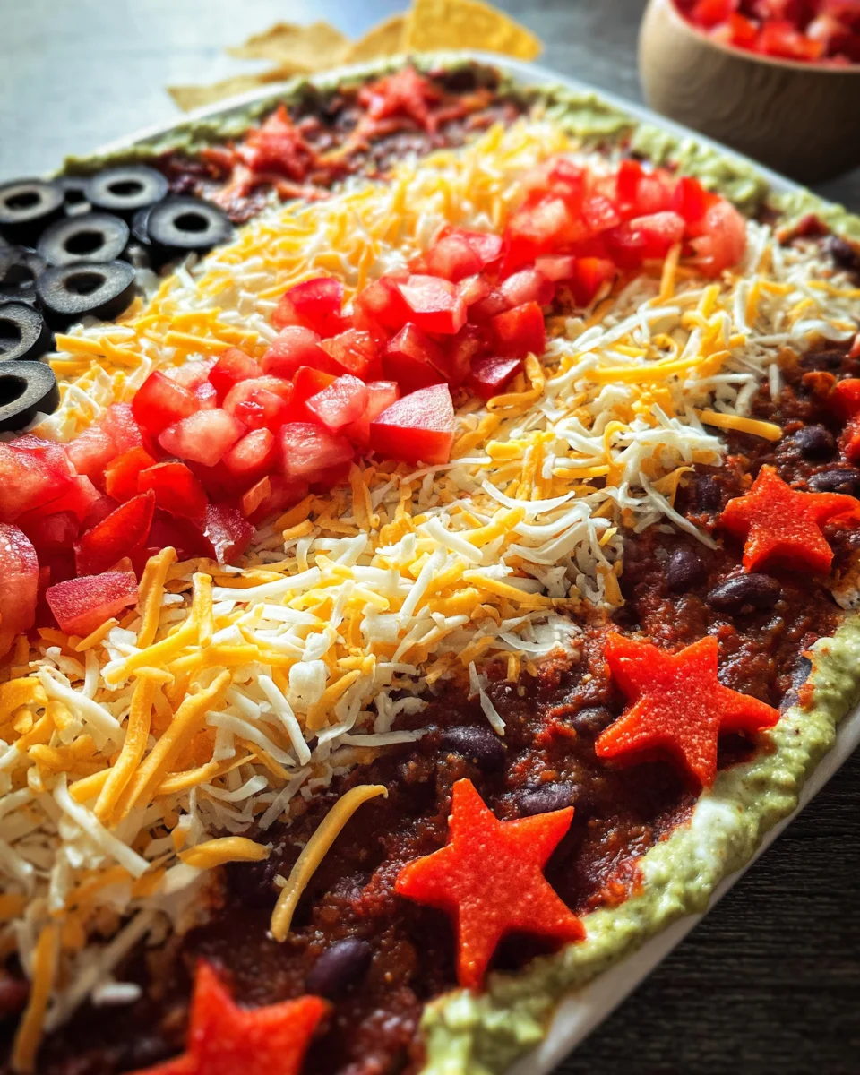 Flag Taco Dip