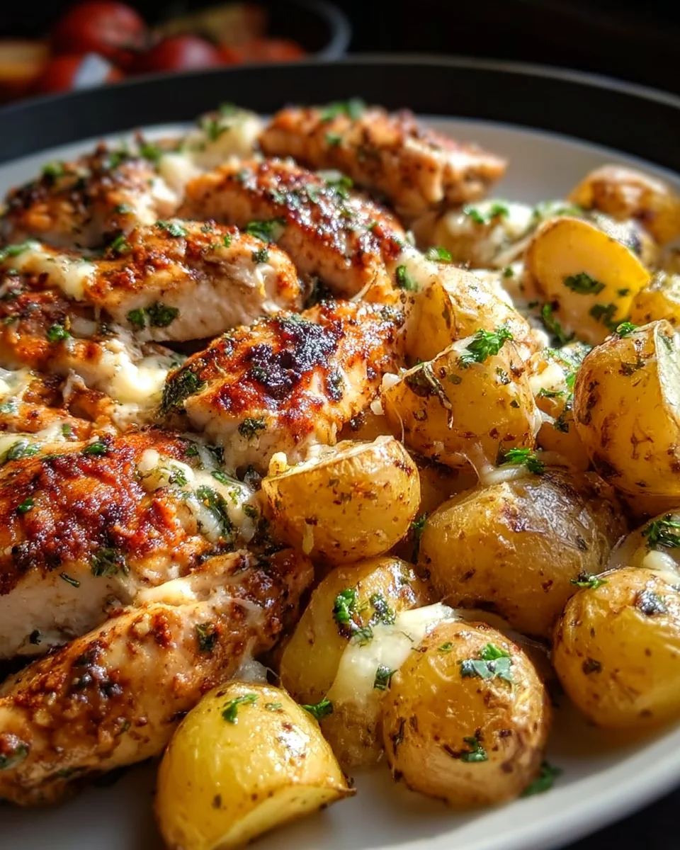 Garlic Parmesan Chicken and Potatoes (One-Pan Dinner)