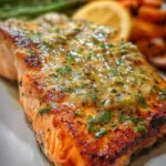 Grilled Salmon with Mustard-Herb Butter