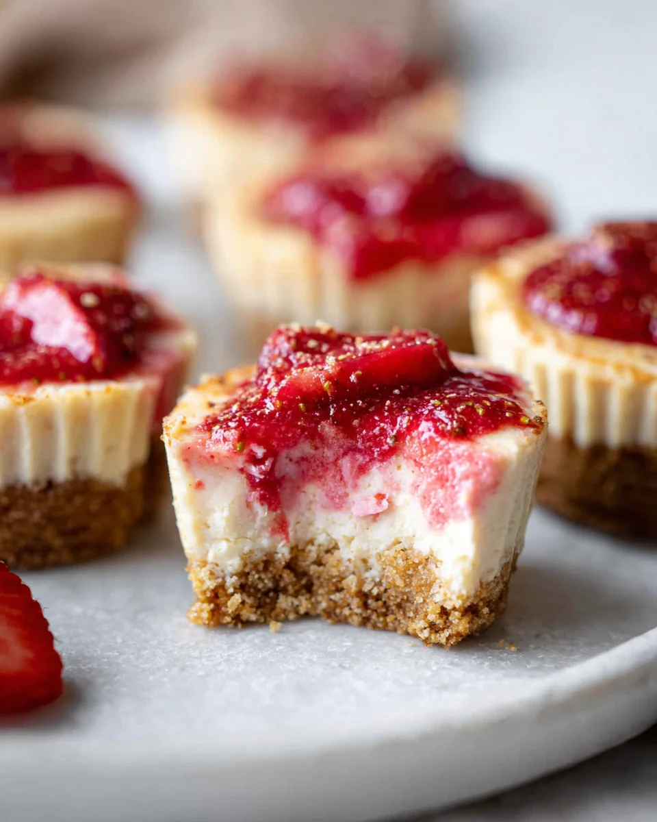 High Protein Healthy Strawberry Cheesecake Bites