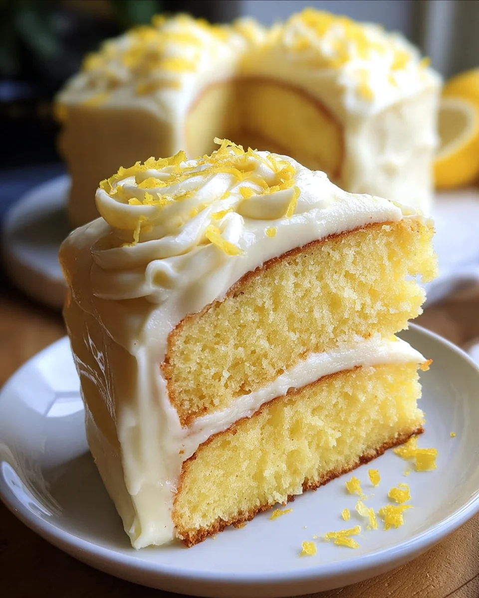 Lemon Velvet Cake with Lemon Cream Cheese Frosting