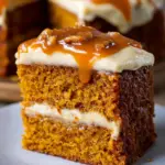 Pumpkin Cake with Caramel Cream Cheese Frosting