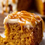 Pumpkin Cake with Caramel Cream Cheese Frosting