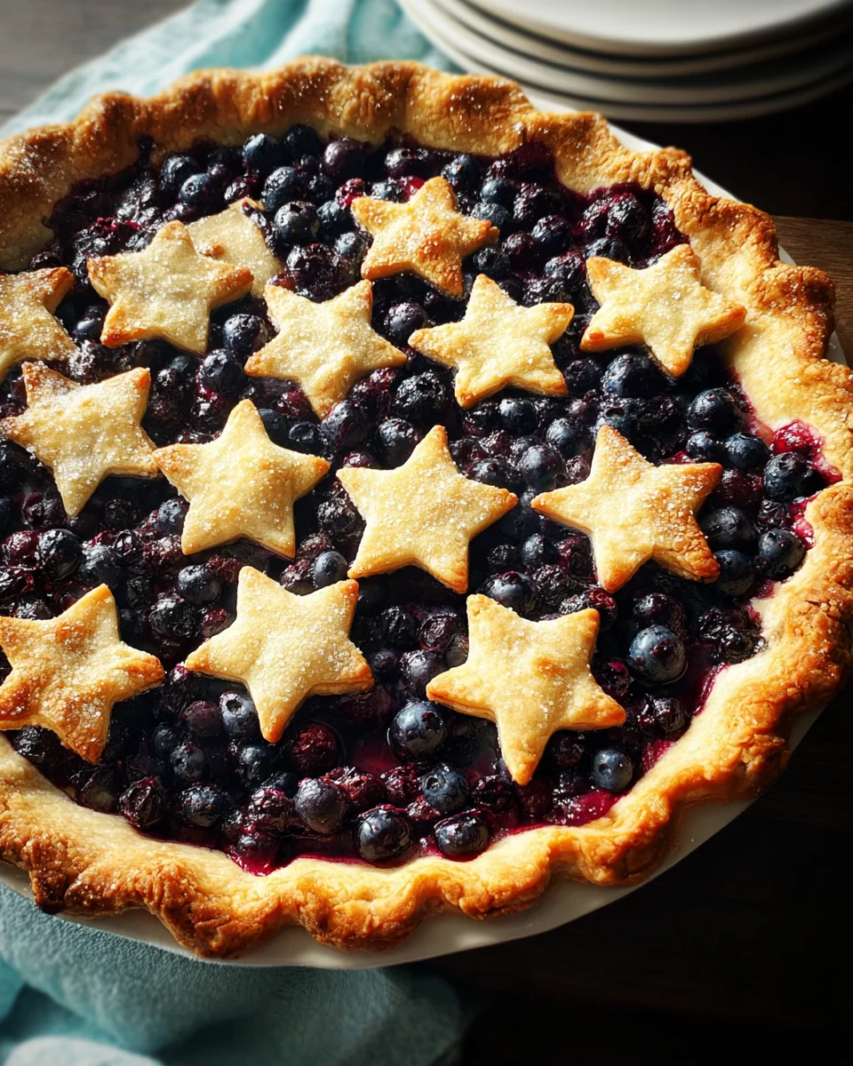Star-Studded Blueberry Pie