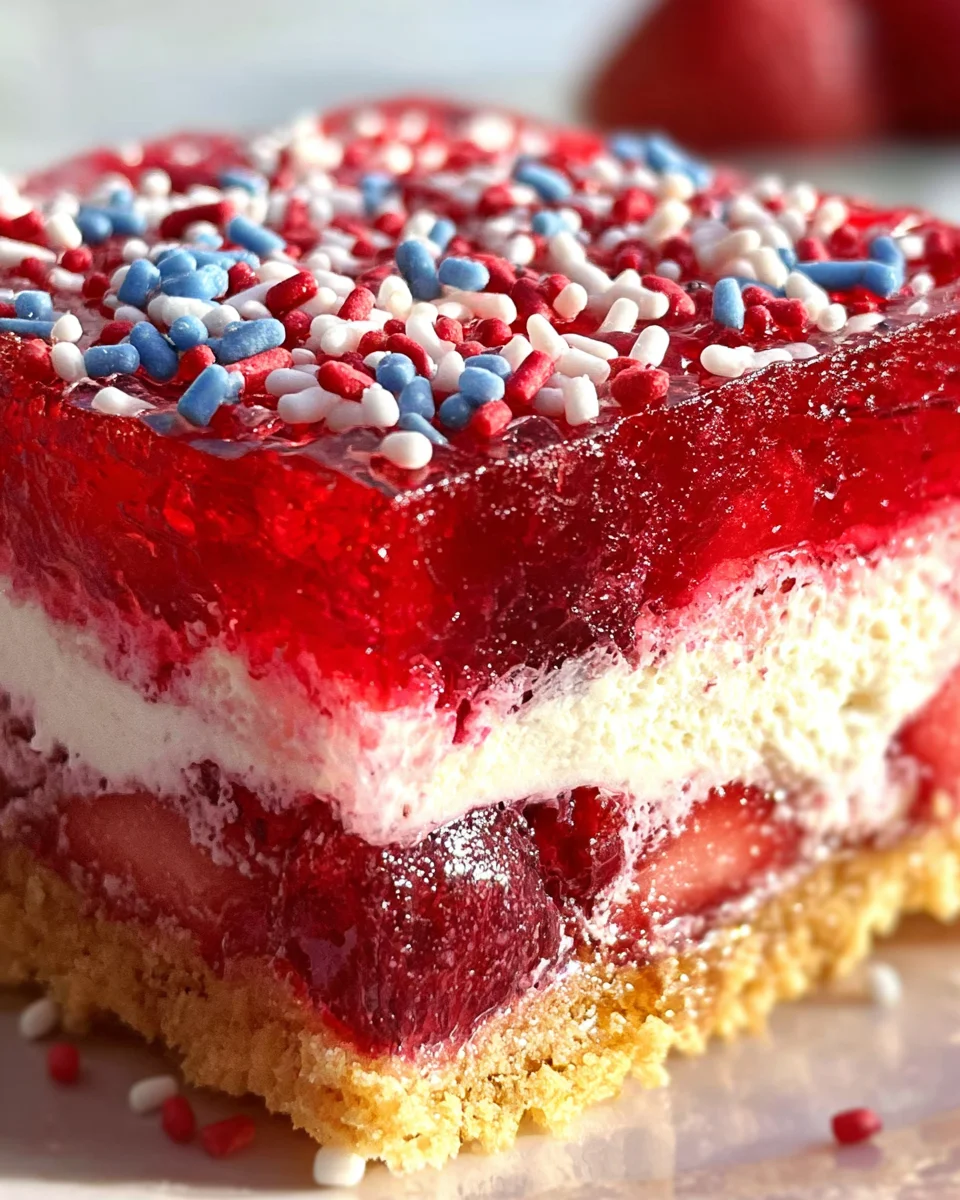 Summer Berry Jello Lasagna