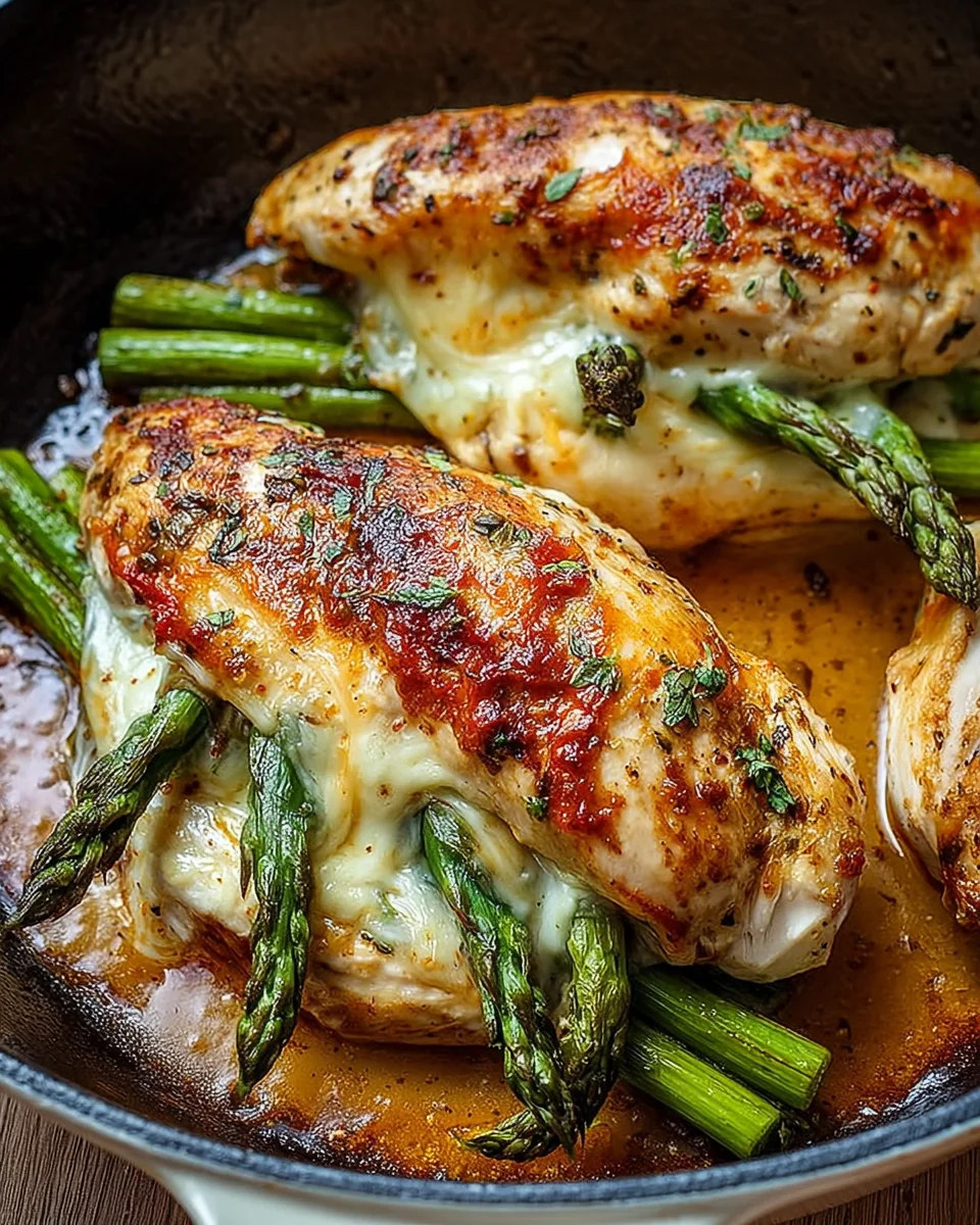 Asparagus Stuffed Chicken Fillet