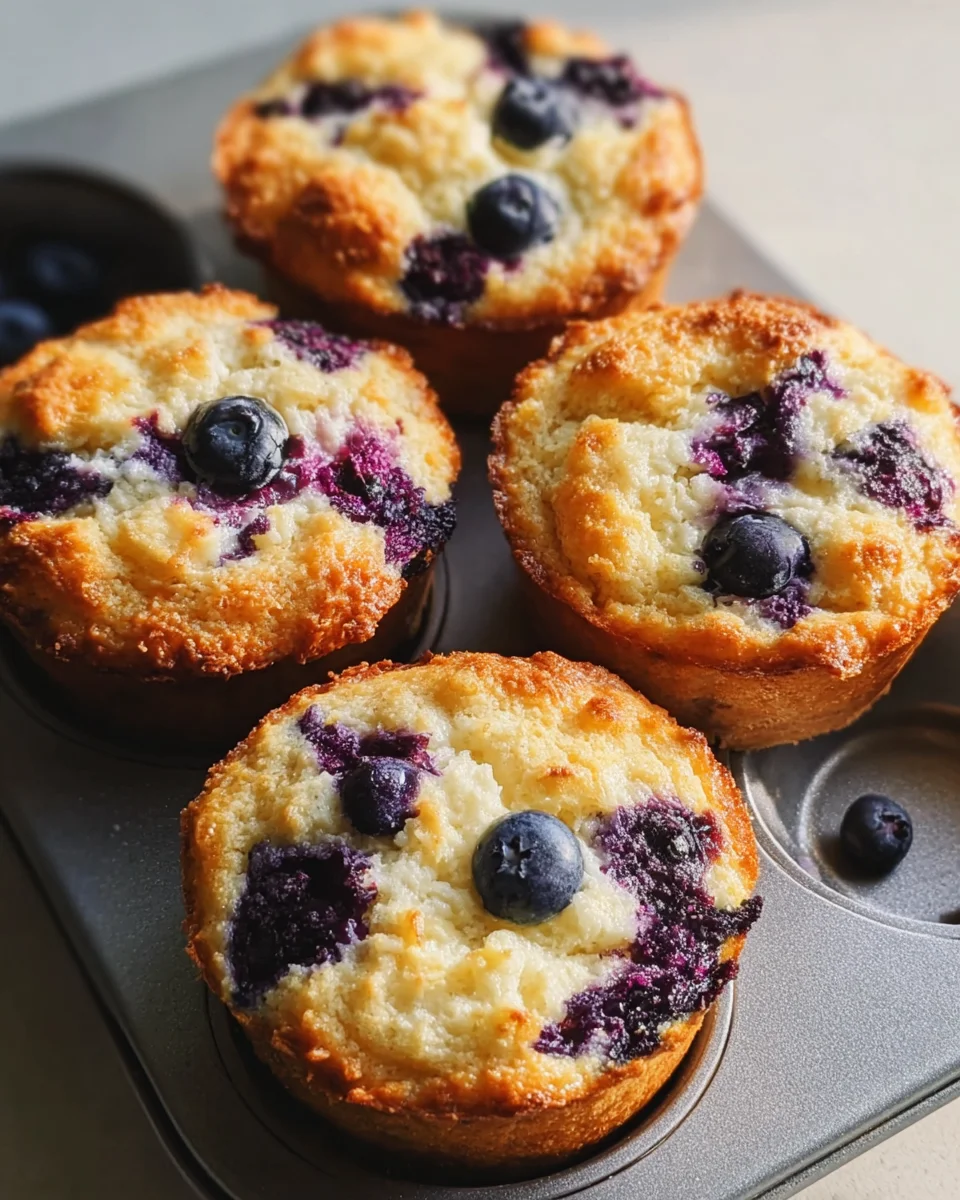 Blueberry Cottage Cheese Muffins