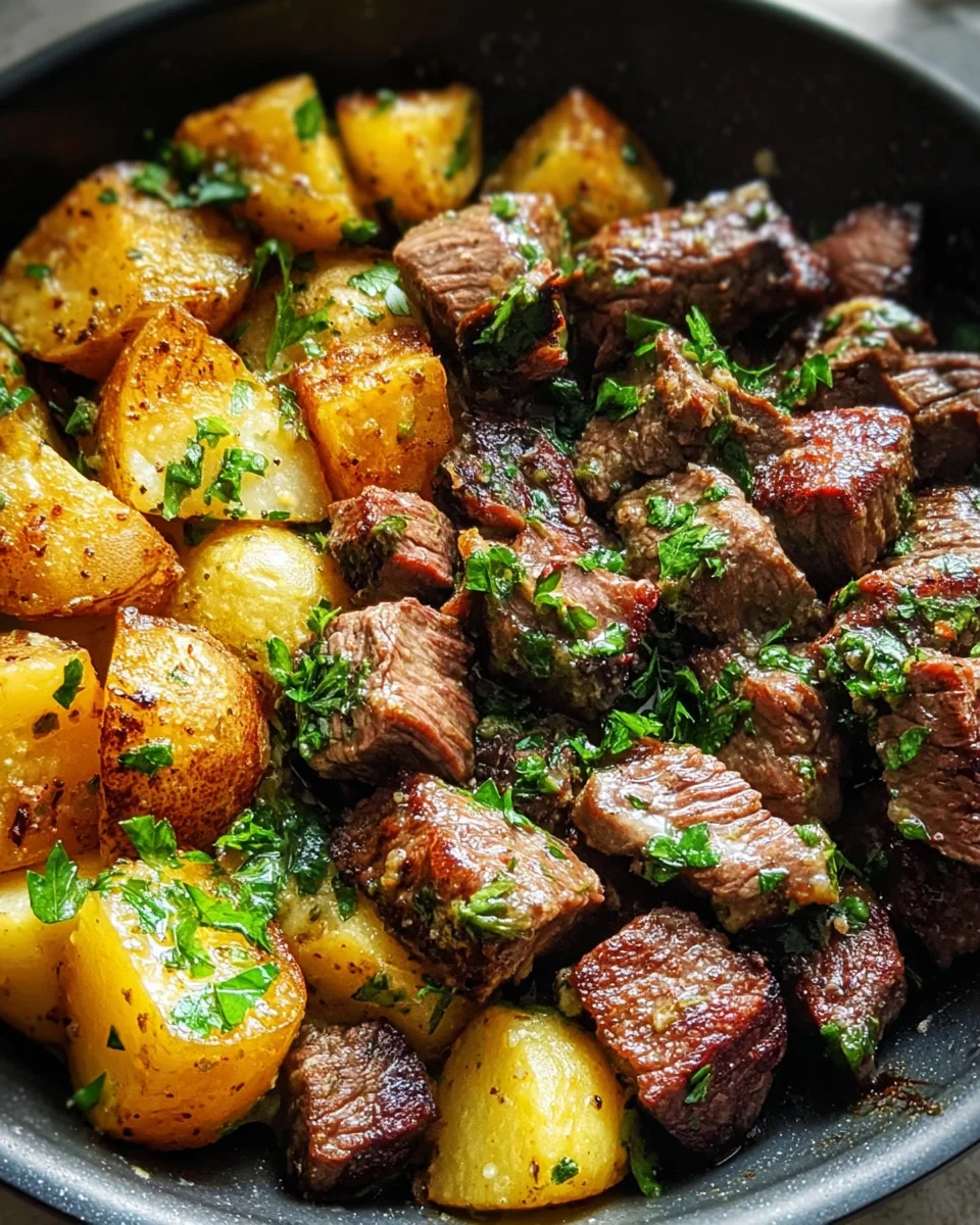 Creamy Garlic Butter Steak Bites and Potatoes 19 Creamy
