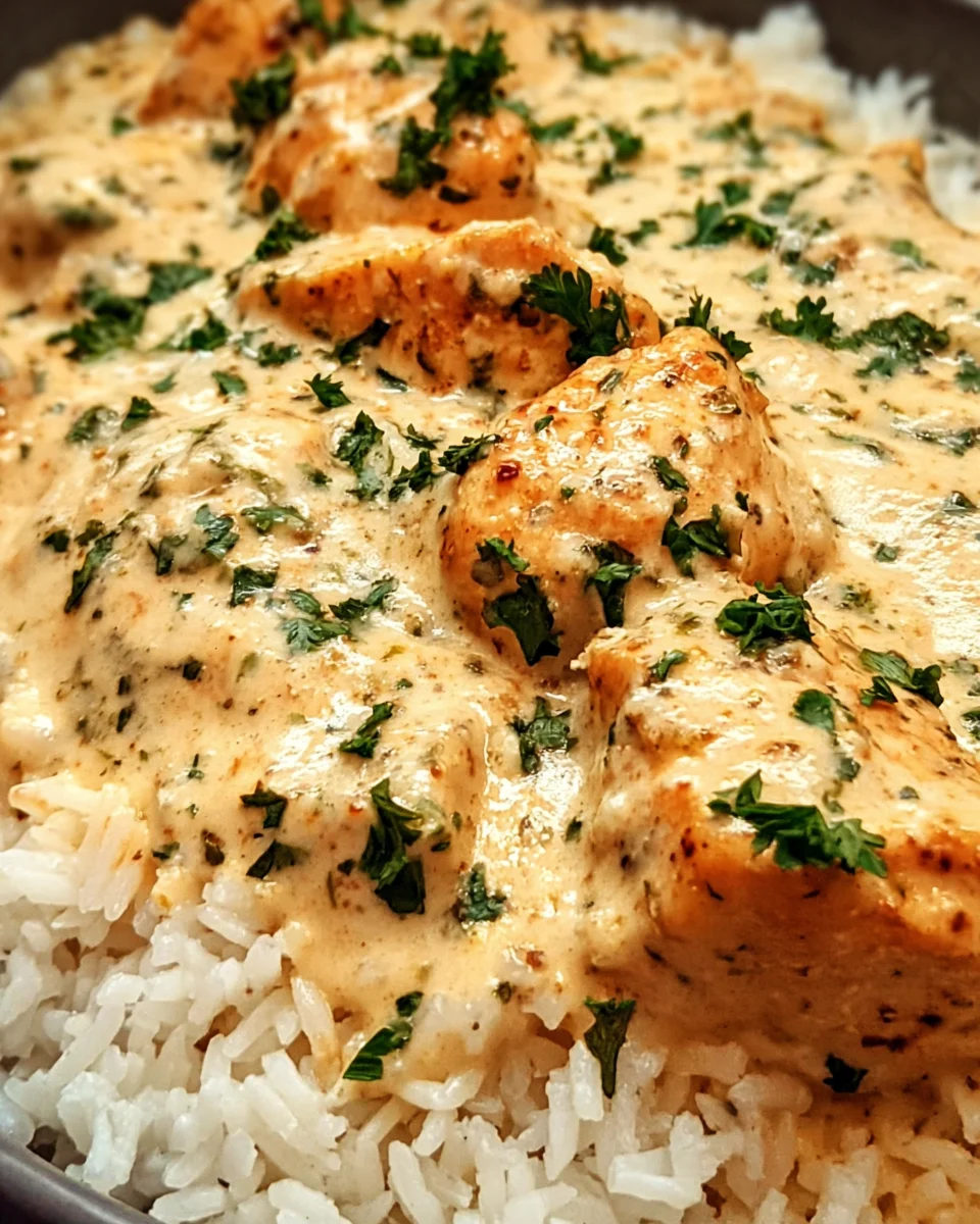 Creamy Smothered Chicken and Rice