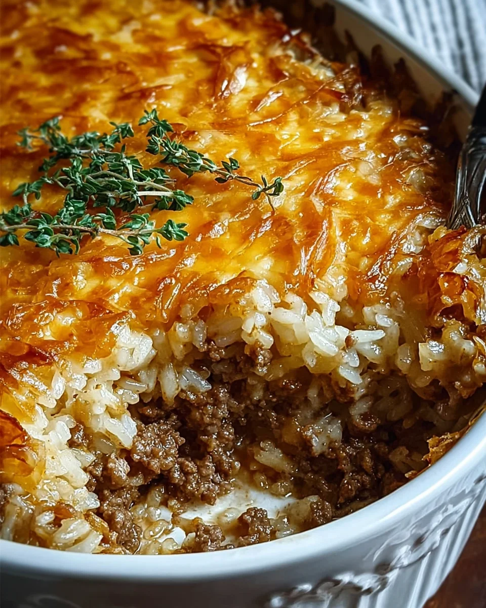 French Onion Ground Beef and Rice Casserole 22 French