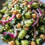 Herby Cucumber Salad with Feta and Chickpeas 22 Herby Cucumber Salad with Feta and Chickpeas