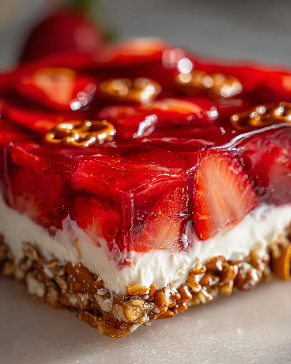 Strawberry Pretzel Jello Salad