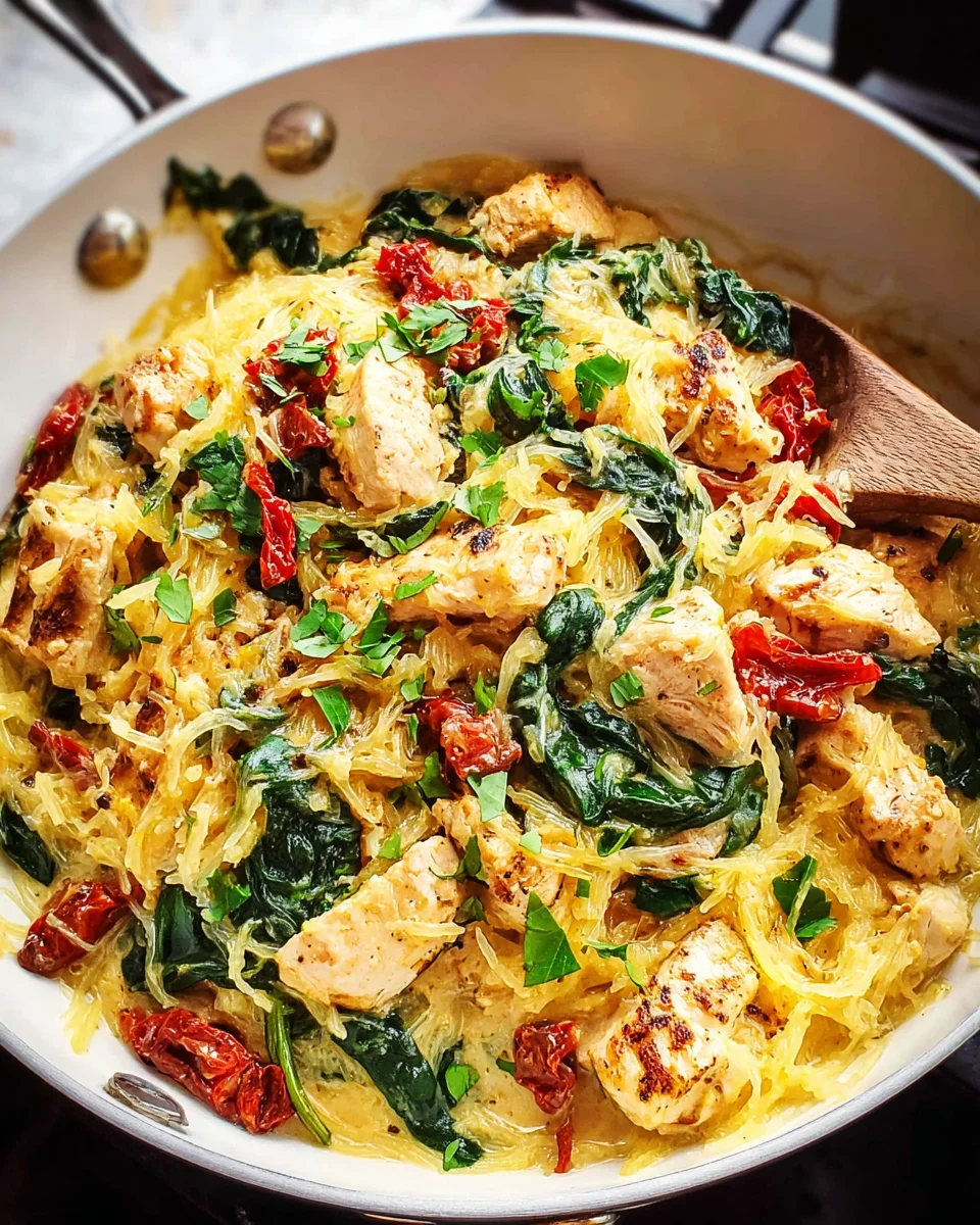 Tuscan Chicken and Spaghetti Squash