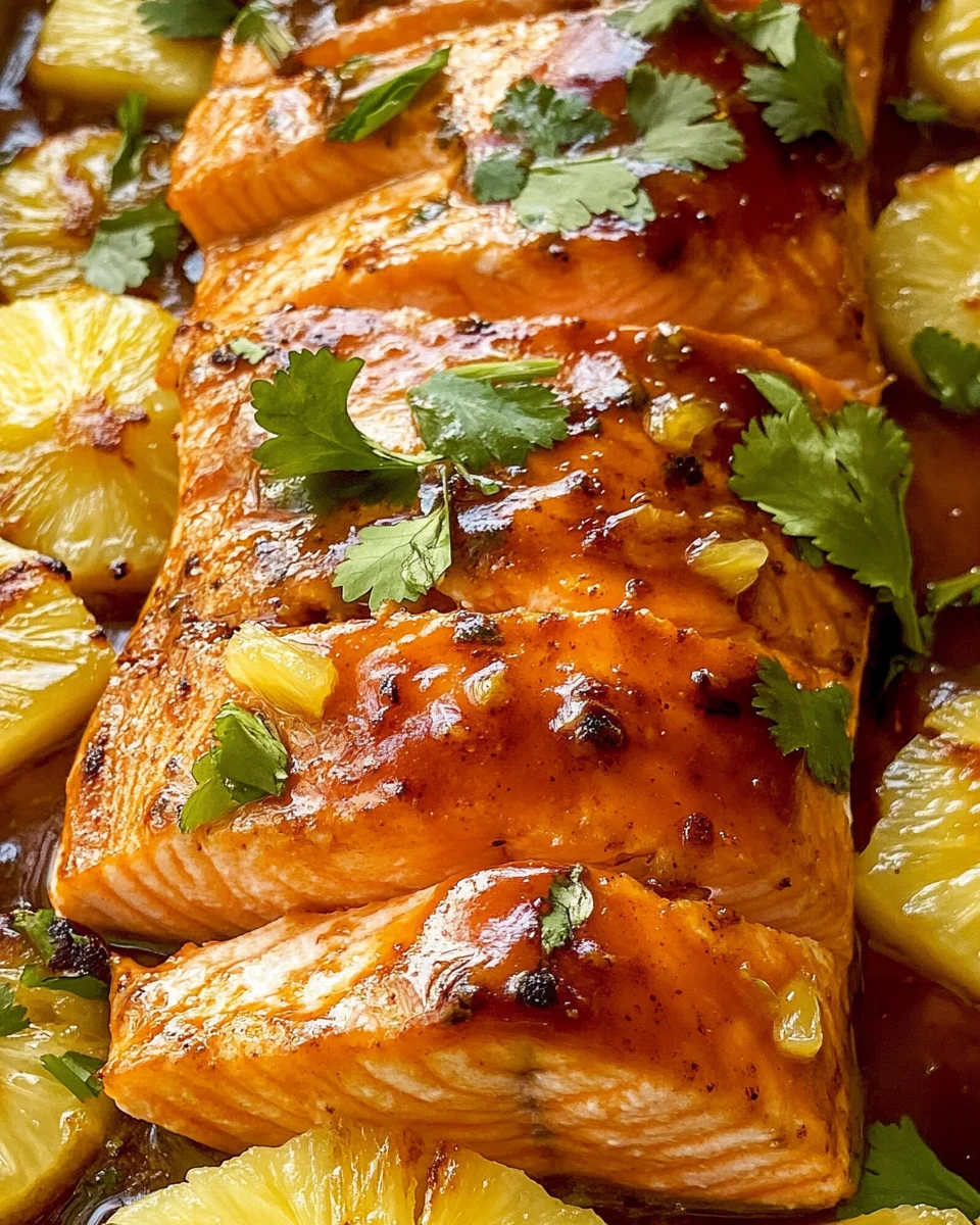 Baked Pineapple Salmon