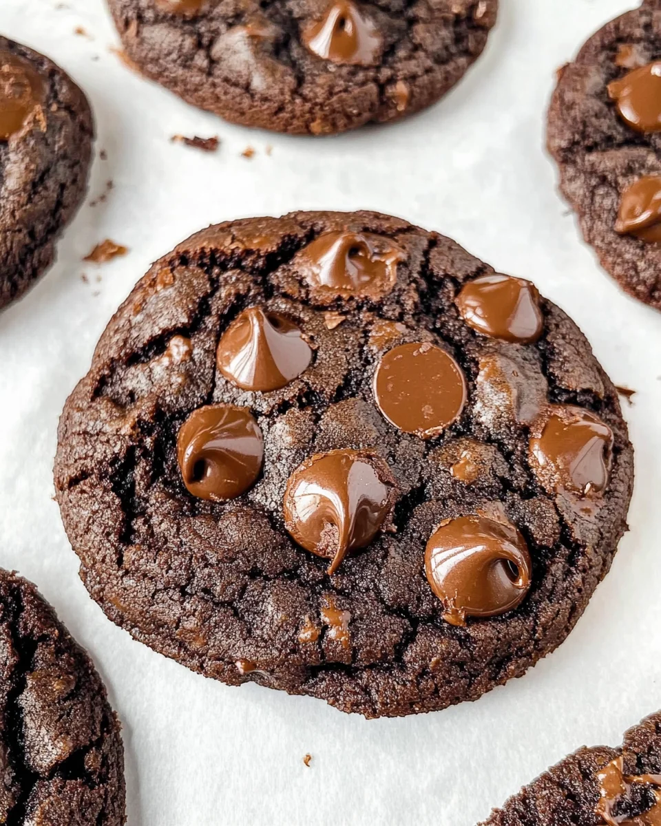 Bakery Style Double Chocolate Chip Cookies