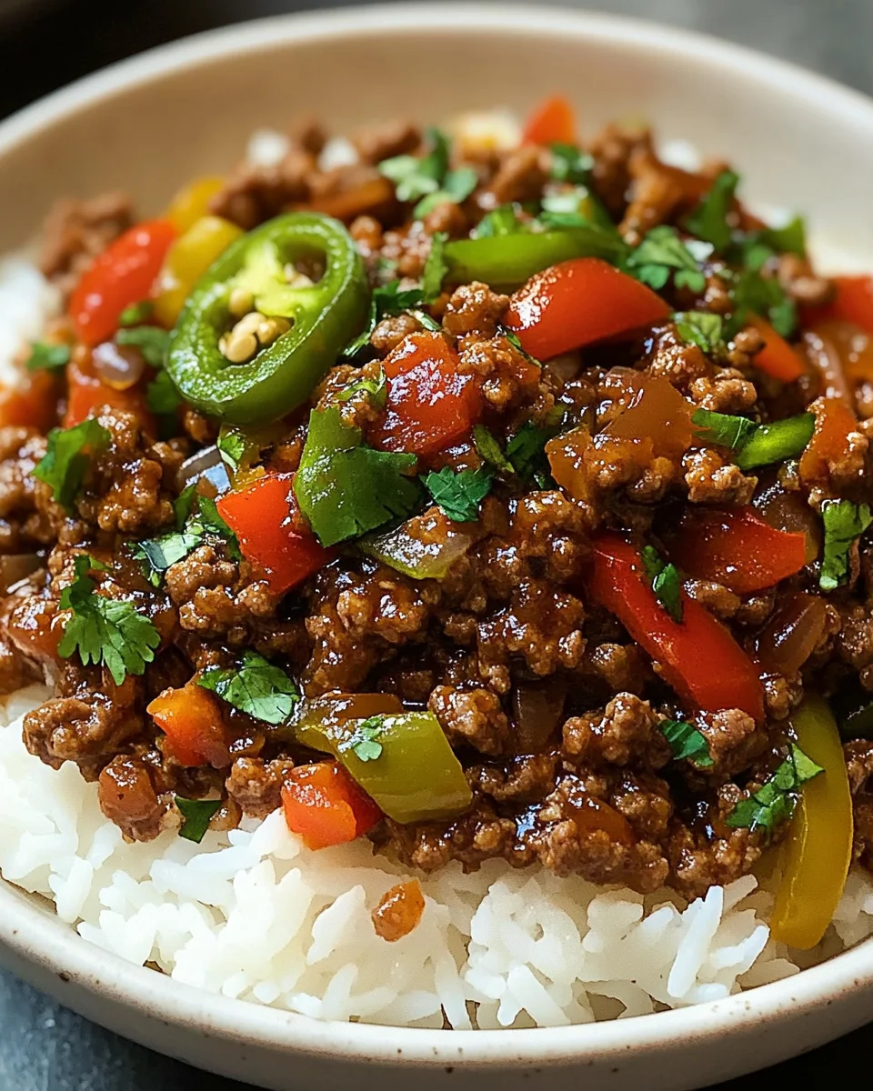 Beef and Pepper Rice Bowl