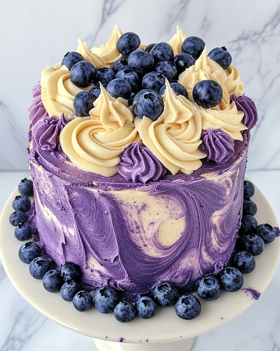 Blueberry Cake with Lemon Cream Cheese Frosting