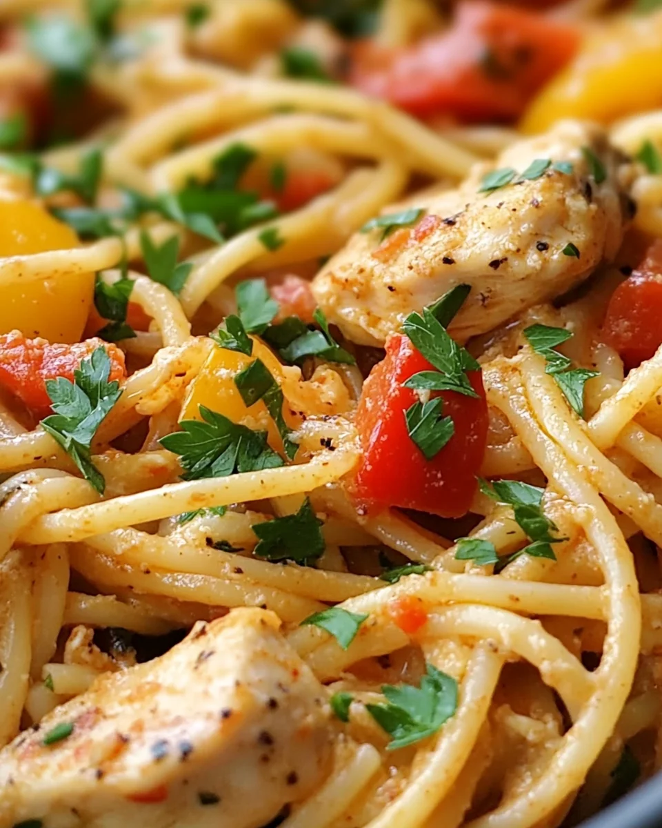 Bold Smoky Cajun Chicken Spaghetti