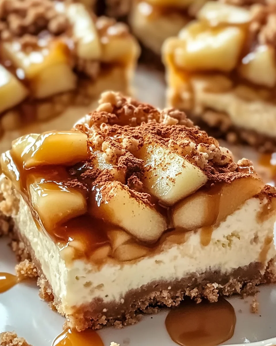 Caramel Apple Cheesecake Bars