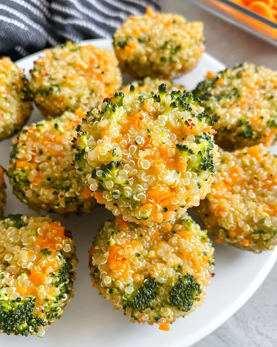 Cheesy Broccoli Quinoa Bites