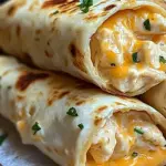 Cheesy Chicken Garlic Wraps